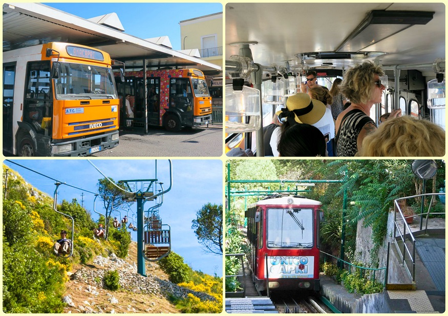 ostrov capri zajimavosti informace doprava na ostrov a po ostrove pamatky lanovky autobusy 6